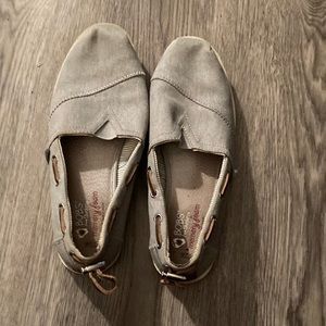 Bobs From Sketches Memory Foam Gray and Silver Slip in Shoes 👟 Women’s 7.5.